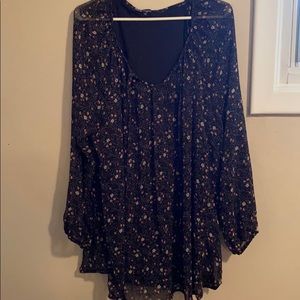 Lily Morgan Floral Sheer Top